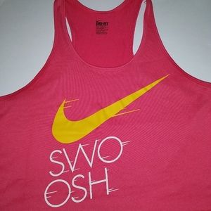 Nike Swoosh  Racer Back Pink Tank
